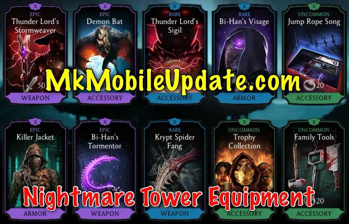 Nightmare Tower Equipment